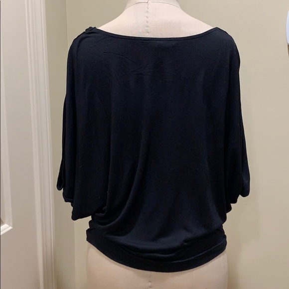 French Connection Black Cowl Neck Top, S - Picture 3 of 6